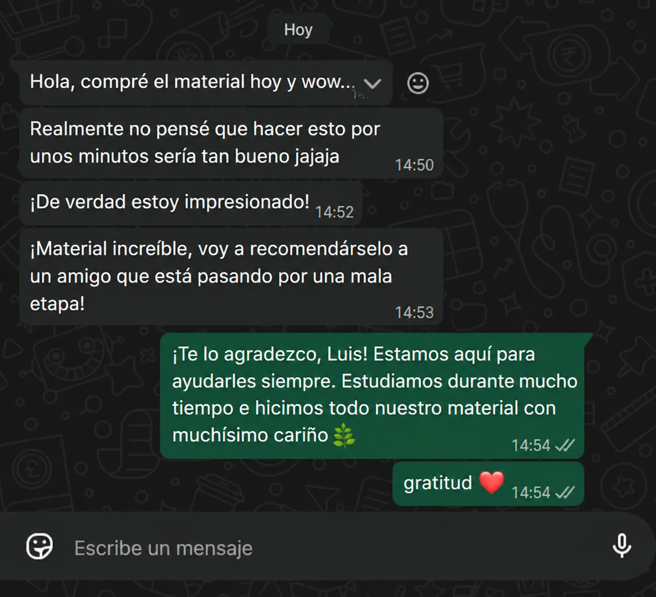 Testimonio 1 de alumno de la Guía de los Rituales